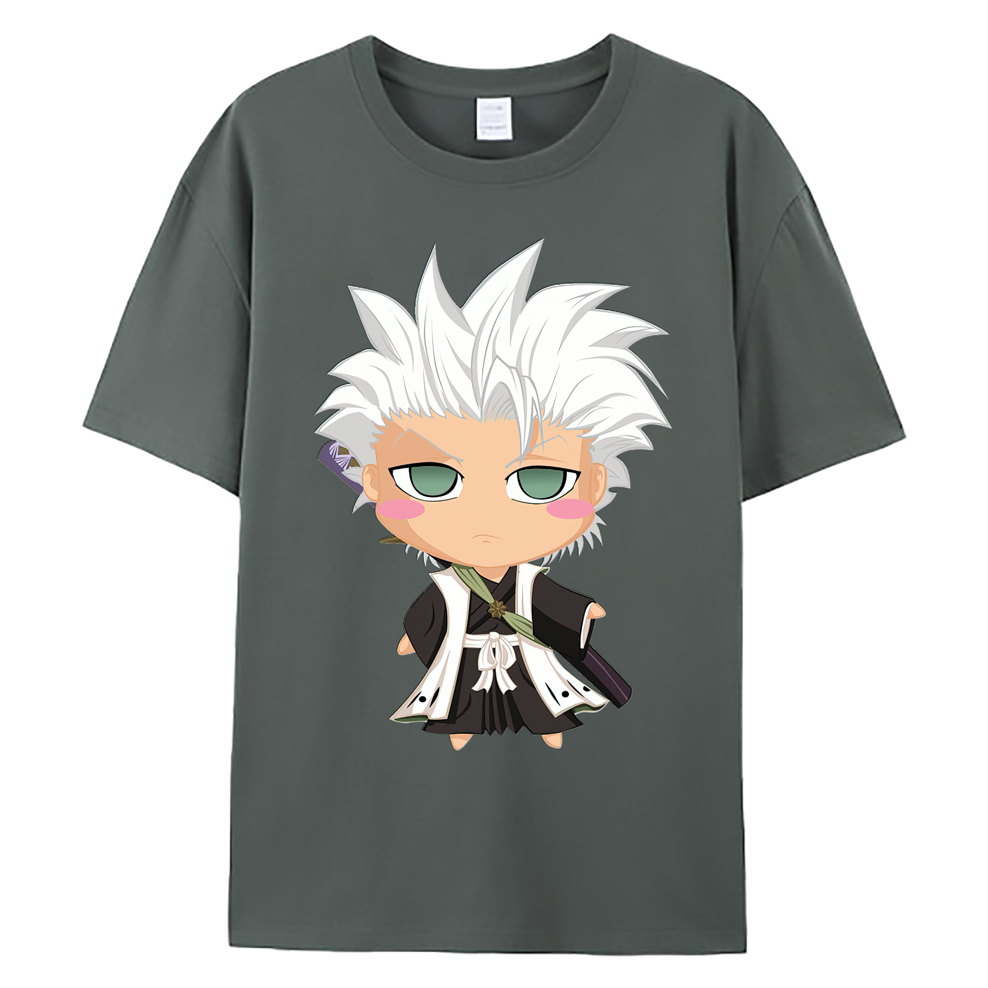 （画像用） ブリーチ 日番谷冬獅郎（ひつがや とうしろう） BLEACH Hitsugaya Toushirou 綿100％ メンズ半袖Tシャツ｜肌触りやわらか＆通気性
